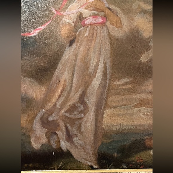 Sold Vintage Blue boy and Pinkie Girl prints on board. Gilt gold frames. - Picture 8 of 13